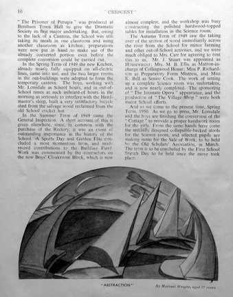 0027, C50 10,      5 Apr 1950, Staff changes + The School