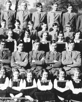 0249, 1951-21, 10 Oct 1951, Annual School Photo  BGS 7 of 8 Labels