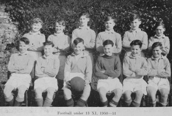 0164, C51 22E, 21 Mar 1951, Football under 13 XI, 1950-51