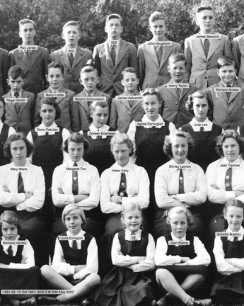 0234, 1951-11, 10 Oct 1951, Annual School Photo  BGS 2 of 8 Labels