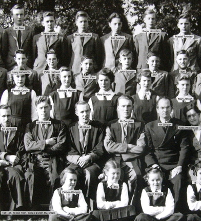 0243, 1951-17, 10 Oct 1951, Annual School Photo  BGS 5 of 8 Labels