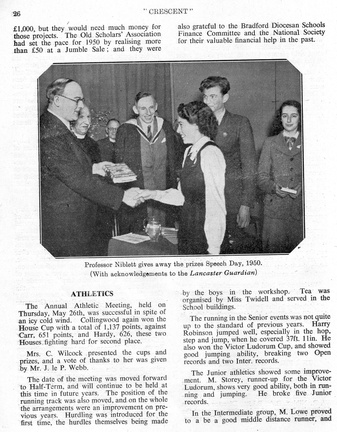 0183, C51 26,    21 Mar 1951, Speech Day 1950 + Article