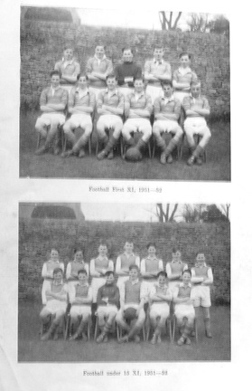 0292, C52 24B, 9 Apr 1952, Footbal 1st XI &amp; Under 15 XI, 1951-52