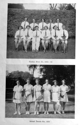 0300, C52 24G, 9 Apr 1952, Hockey First XI 1951-52 &amp; Tennis Six 1951