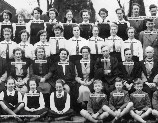 0355, 1953-15, 11 Mar 1953, Annual School Photo  BGS 4 of 8 Labels