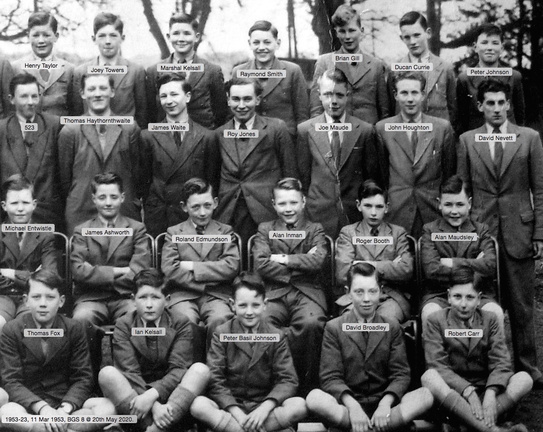 0367, 1953-23, 11 Mar 1953, Annual School Photo  BGS 8 of 8 Labels