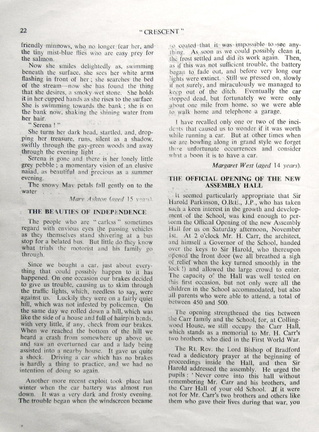 0402, C53 22.   1 Apr 1953, Articles & The Official Hall Opening November 1952