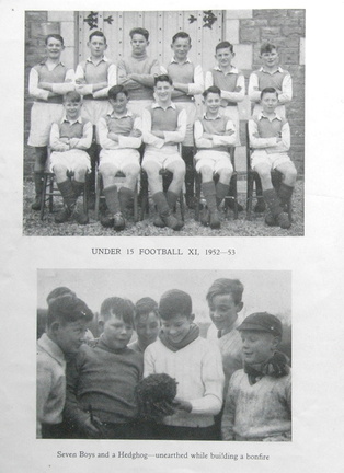 0411, C53 24B,  1 Apr 1953, Under 15 XI + Seven Boys and a Hedgehog