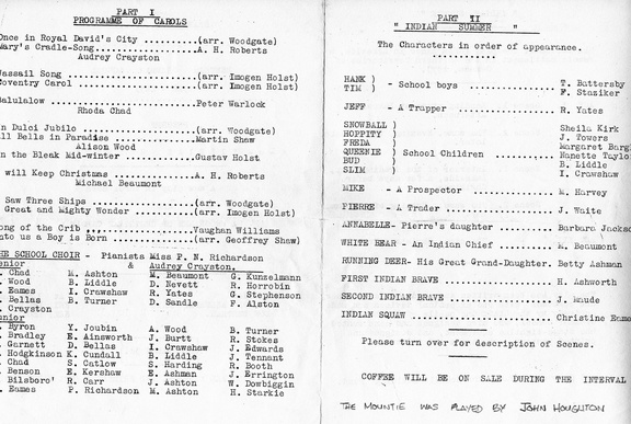 0476, JR axb,  11 Dec 1953, Programme for Indian Summer