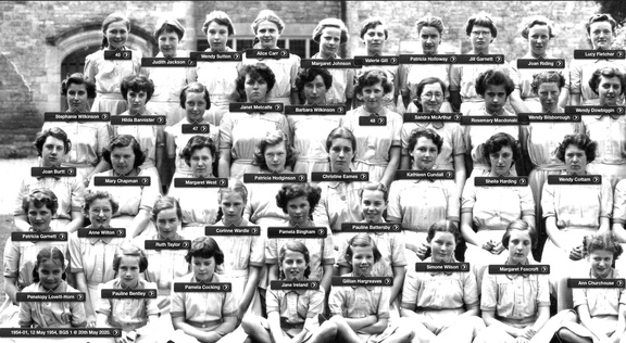 0552, 1954-06, 12 May 1954, Annual School Photo  BGS 1 of 5 Labels