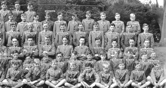 0564, 1954-14, 12 May 1954, Annual School Photo  BGS 5 of 5 Labels