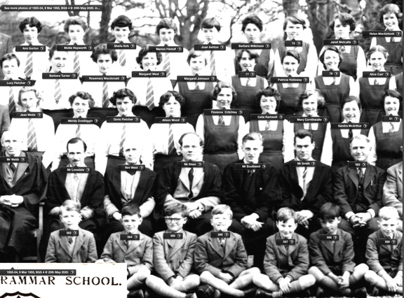 0600, 1955-13, 9 Mar 1955, Annual School Photo  BGS 4 of 6 Labels