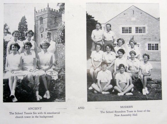 0647, C55 26E,  6 Apr 1955, The School Tennis Six &amp; The School Rounders Team