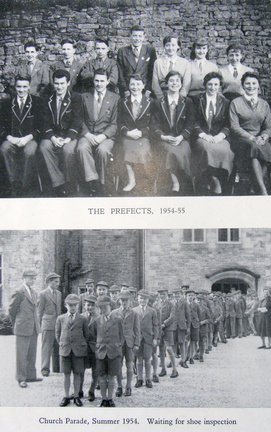0652, C55 26H,  6 Apr 1955, The Prefects 1954-55 &amp; Church Parade