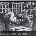 0730, BG 020 aka C57 24B & C57 24C, 7 Oct 1955, Boys constructing classrooms.