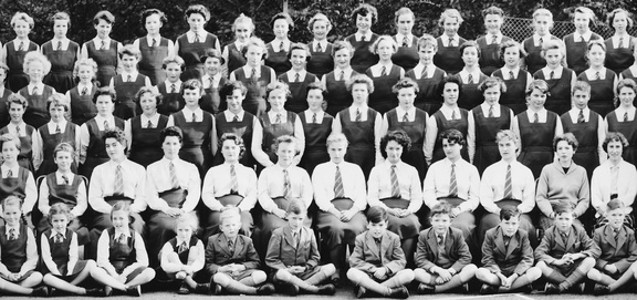 0851, 1956-02, 10 Oct 1956, Annual School Photo  BGS 2 of 5