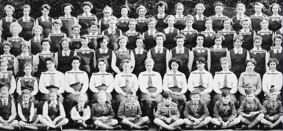 0852, 1956-08, 10 Oct 1956, Annual School Photo  BGS 2 of 5 Labels