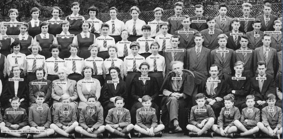 0855, 1956-10, 10 Oct 1956, Annual School Photo  BGS 3 of 5 Labels