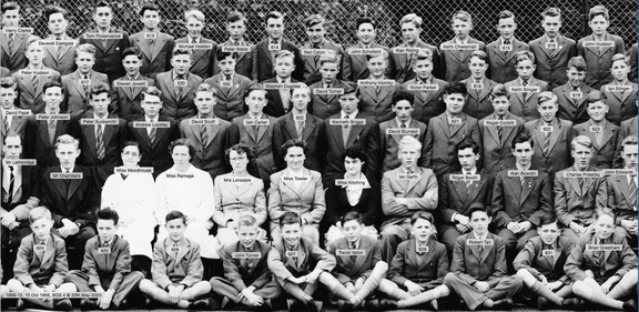 0858, 1956-12, 10 Oct 1956, Annual School Photo  BGS 4 of 5 Labels