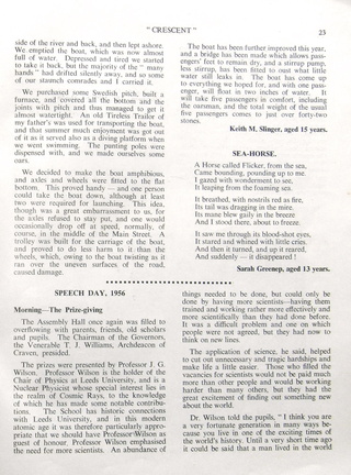 0899, C57 23,    17 Apr 1957, Articles &amp; Speech Day, 1956