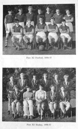 0915, C57 24J 17 Apr 1957, Football &amp; Hockey 1st XI, 1956-57