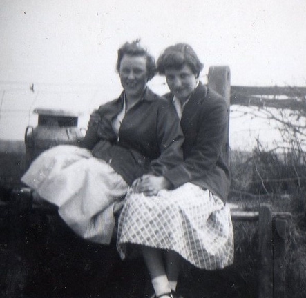 0958, JR as, 1 Jul 1957, Joan Riding &amp; Elisabeth Ainsworth