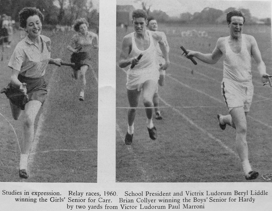 1163, C60 12C, 13 Dec 1960, Race finishing - Beryl Liddle, Brian Collyer &amp; Paul Marroni