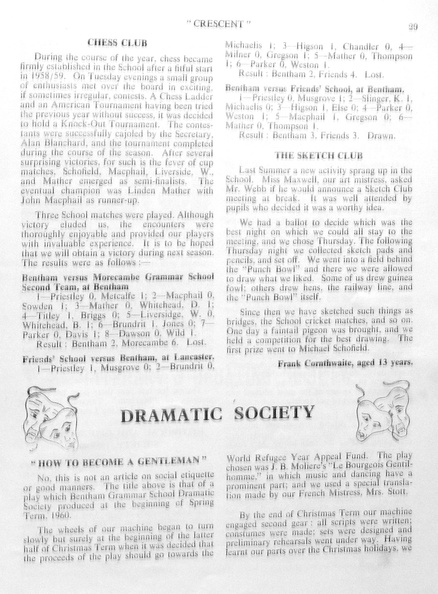 1185, C60 29, 13 Dec 1960, Chess & Sketch Clubs, Dramatic Society.jpg
