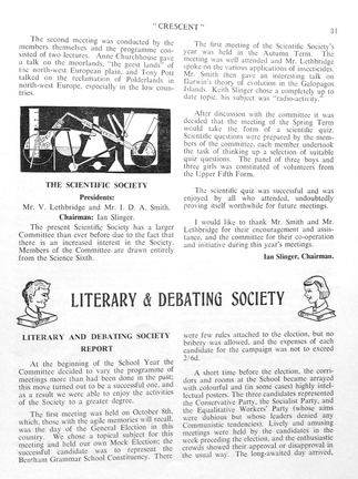 1187, C60 31, 13 Dec 1960, Scientific + Lit Debating Society