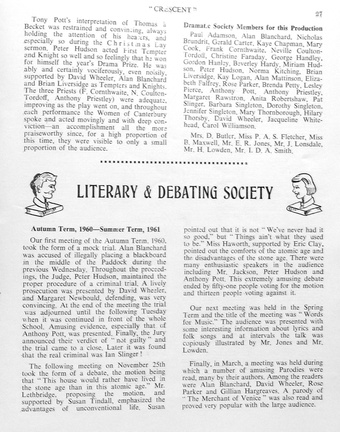 1274, C61 27, 18 Apr 1962, Literary & Debating Society