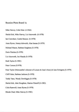 1313, B 1A 0N, 12 Sep 1964, Reunion - Names Reunion Photo Board 1A