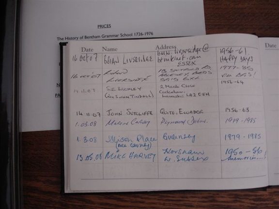 1389, MH 016,  13 May 2008, Archives visitors book