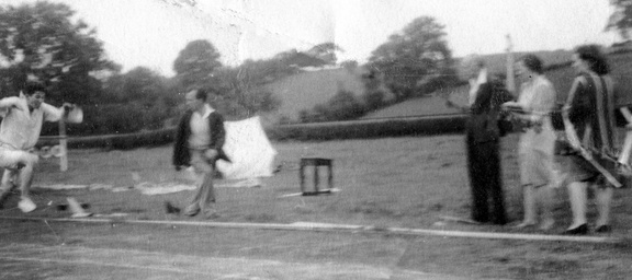 0003.55, JW 084, 10 Jul 1948, Sports Day 1948, Hop, Step &amp; Jump. Mr Lonsdale in centre