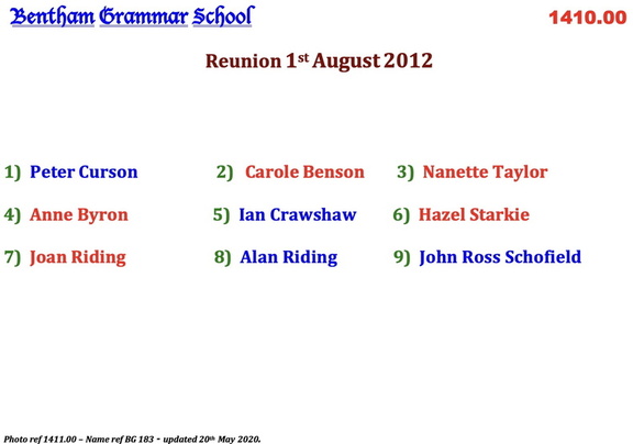 1411.00, BG 183, 1 Aug 2012, Names - Reunion 2012, Punch Bowl, Low Bentham