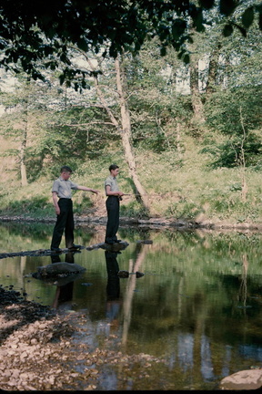 1311.07, JW 6138, 15 Apr 1964, Two boys fishing in the Wenning