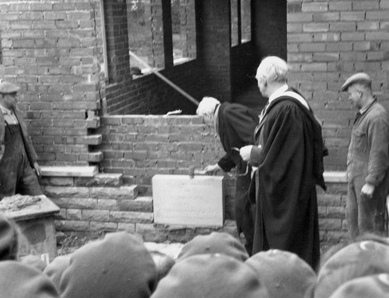1231.50, JW 018, 15 Mar 1962, Laying foundation stone of the new block of classrooms