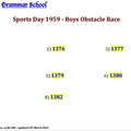 1135.22, BG 300, 22 Jul 1959, Names - Sports Day 1959 - Boys Obstacle race