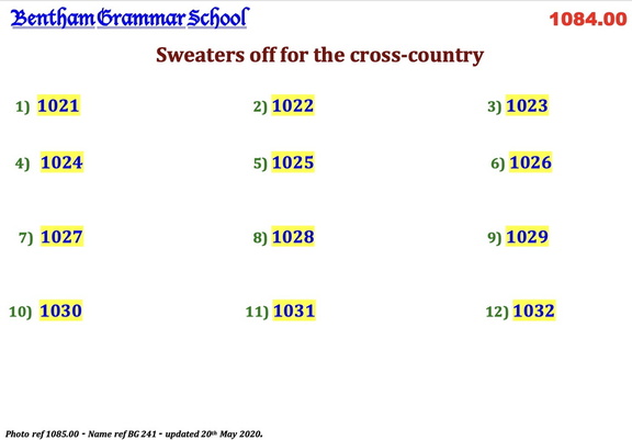 1085.00, BG 241, 22 Jul 1959, Names - Sweaters Off for the cross-country