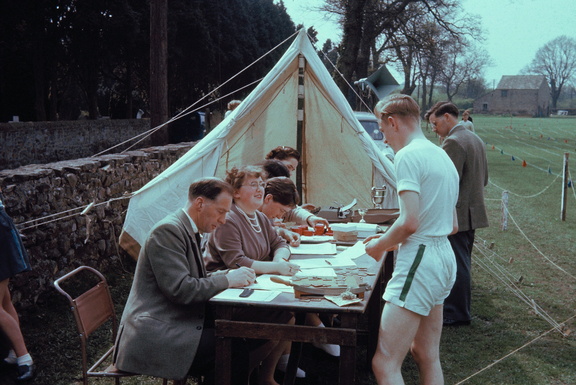 1056.75, JW 6230, 12 Jul 1958, Sports Day collecting the records