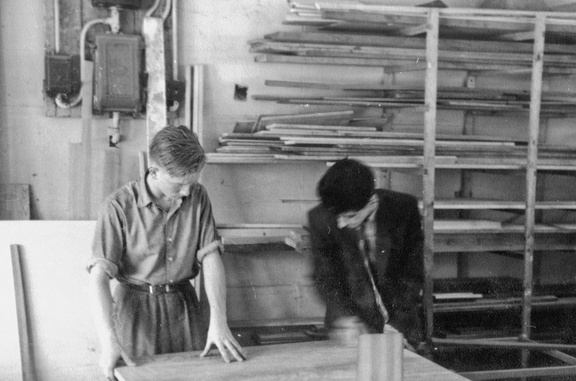 1056.90, JW 138, 22 Jul 1958, In the woodwork shop