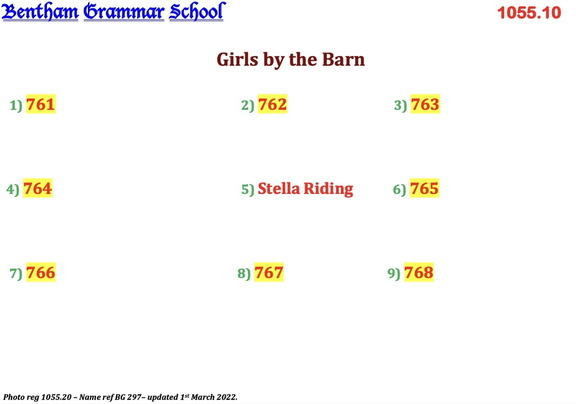 1055.20, BG 297, 8 Jul 1958, Names - Girls by the Barn,