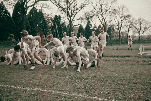 1056.05, JW 6236, 12 Jul 1958, Sports Day Obstacle race Mr Smith in background