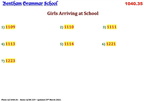 1040.36, BG 329, 1 Jun 1958, Names - Girls arriving at School