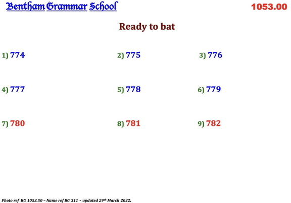 1053.50, BG 311, 3 Jul 1958, Names - Ready to bat