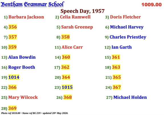 1010.00, BG 239, 2 Apr 1958, Names - Speech Day 1957