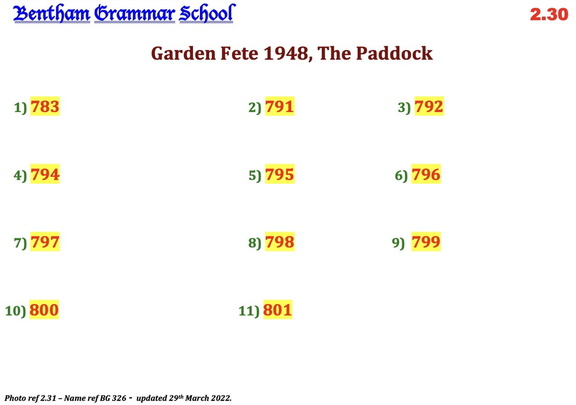 0002.31, BG 326, 3 Jul 1948, Names - Garden Fête 1948, The Paddock