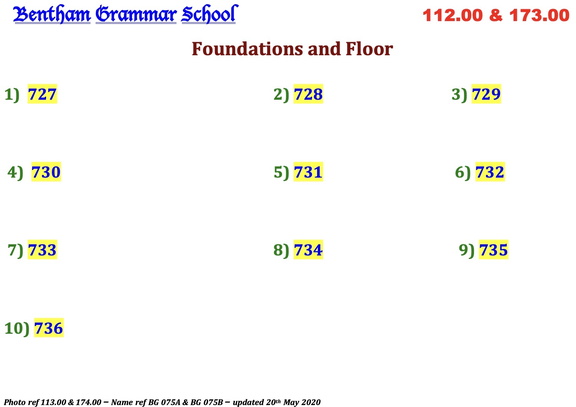 0113.00, BG 075A, 16 Sep 1950, Names - Foundations and Floor