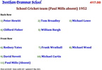 0418.00, BG 120, 1 Apr 1953, Names - School Cricket Team 1952