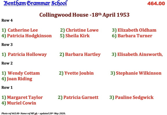 0465.00, MF gb, 18 Apr 1953, Names - Collingwood House