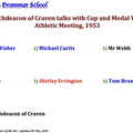 0536.00, BG 160, 14 Apr 1954, Names - Medal Winners Athletics 1953